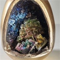 Natural Polished Bismuth Golden Egg