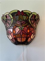 Pair of mosaic glass wall sconces