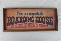 Rustic Decor Sign Respectable Boarding House