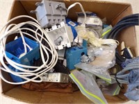 Box Of Assorted Electrical Supplies
