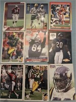 A lot of football cards with Steve Young