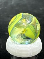 Contemporary transparent base swirl marble 5/8”