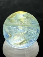 Contemporary transparent ghost swirl marble