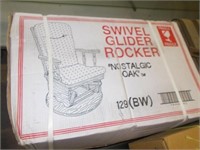 Oak Swivel Glider Rocker - New In Box!