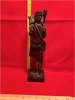 Wood Carved Statue 14"