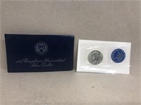Silver 1974 Eisenhower uncirculated silver dollar