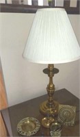 Brass lamp and room decor