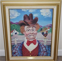 Red Skelton Signed 1987 LE Canvas Framed Art