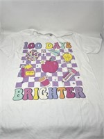 New 100 Days Brighter T Shirt Size Medium Unisex