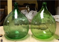 Green Glass Carboys.