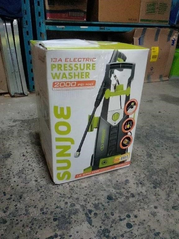 As new, SunJoe 13a electric Pressure Washer 2000