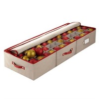 Large Under-bed Christmas Ornament Storage Box
