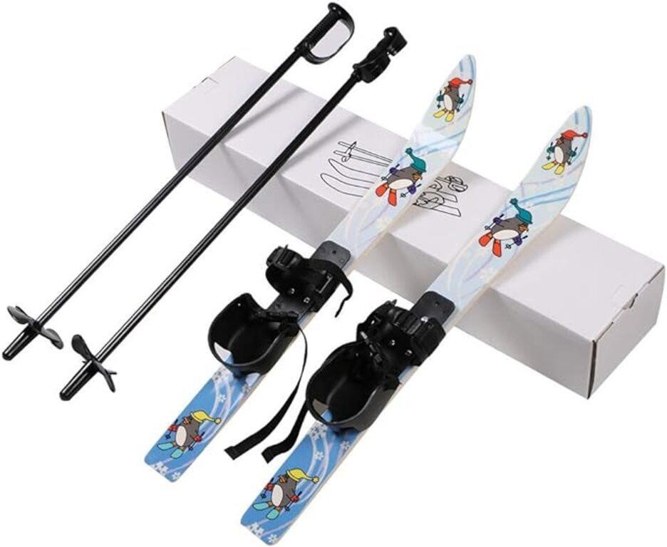 TOPARCHERY ABS Plastic Snow Skis and Poles with