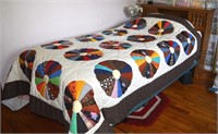 Vintage twin bed incl comforter w/ storage