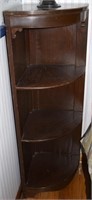 Vintage wooden 38" tall corner shelf
