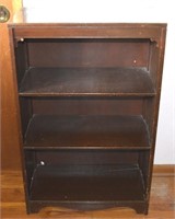 Vintage 3 shelf solid wood bookcase 38" tall