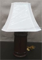 Ceramic Crock Style Table Lamp 24" - works