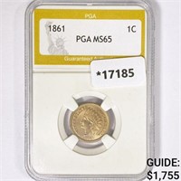 1861 Indian Head Cent PGA MS65