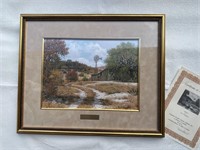 Framed W.A. Slaughter signed print "Autumn"