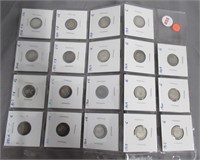 (19) Early Canadian 5 Cent Silvers and Dimes.