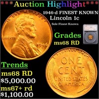 *Highlight* 1946-d FINEST KNOWN Lincoln 1c Graded