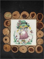 VINTAGE GIRL TRIVET FROM LUM N’ ABNER SHOP - 6.5