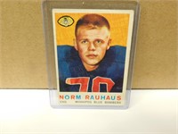 1959 Topps Norm Rauhaus #1 CFL Football Card