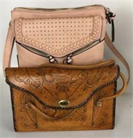 Violet Ray Purse & Tooled Leather Handbags