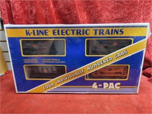 (4)K-Line Illinois Central train cars.
