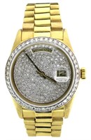 Rolex 18k Gold President Day-Date Diamond Watch