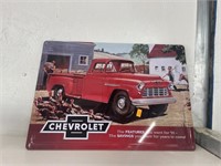 Chevrolet metal sign