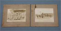 (2) Hook & Ladder Team Cabinet Card Photos