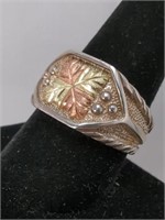 Sterling Silver Black Hills Gold Coleman Co. Ring