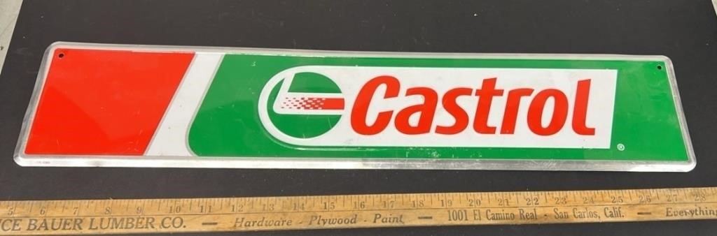 Metal CASTROL Advertising sign 5" x 24".