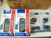 Lot of 2 Motorola TalkAbout radios & accessories