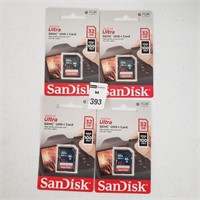 4 PCS SANDISK 32GB ULTRA SDHC UHS-I MEMORY CARD