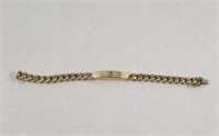 10K Yellow Gold Men's Chain Link Bracelet