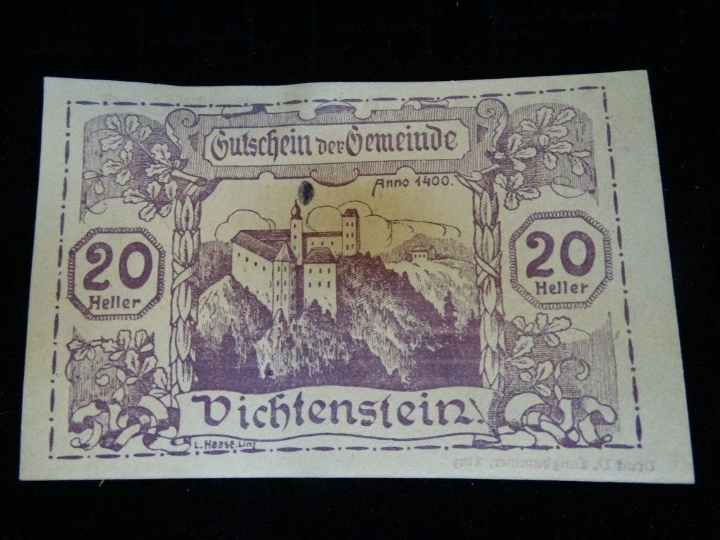 1920 Austrian Notgeld 20 Heller Bank Note
