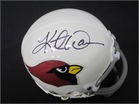 Kurt Warner signed mini helmet COA