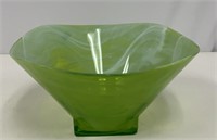 Lime Green Art Glass Bowl
