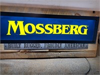 Lighted Mossberg sign