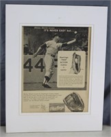 S: MATTED MICKEY MANTLE GLOVE ADVERTISEMENT