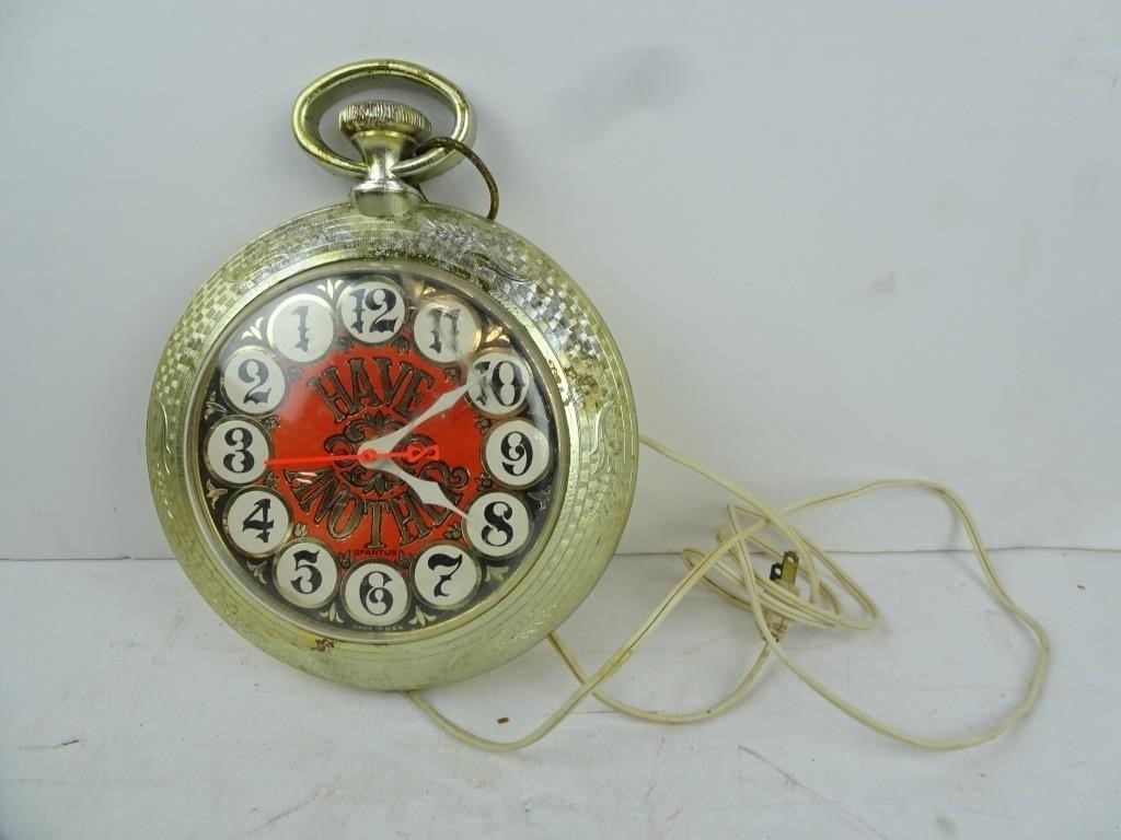 Spartus "Have Another" Pocket Watch Wall Clock