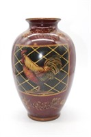 Ceramic Vase w/ Rooster 11"