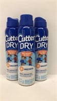 3 Cans Cutter DRY Insect Repellent Bug Spray