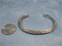 Vtg N/A Sterling Silver Bracelet Hallmarked Tahe