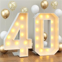 4ft Marquee Light up Numbers 40 Mosaic Numbers