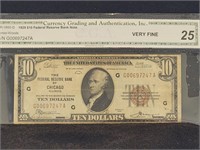 1929 $10 Reserve Note Fr1860G CGA 25VF