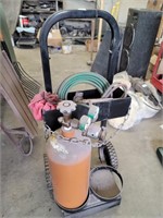 Oxygen tank brazing torch and cart