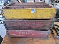 Wooden Coca-Cola Pepsi-Cola and likely Royal